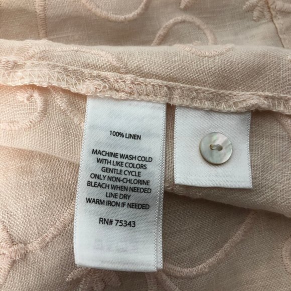 ST TROPEZ Linen Sleeveless Blouse - Picture 4 of 5